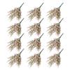 12Pcs Artificial Lavender 7 Fork Realistic Fake Plastic Flower Home Office Wedding Party Indoor Outdoor Faux Flower Bloom Plants Decoration