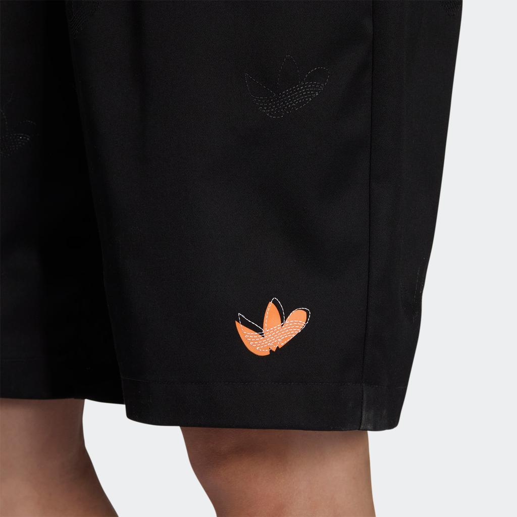 adidas Originals Trefoil Однотонные шорты с логотипом и завязками, мужские брюки, черные HS1912