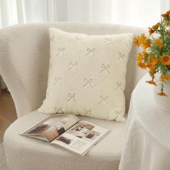 Наволочка декоративная с узором бантика, скрытой молнией, устойчивая к сминанию, на подушку для спальни, гостиной, дивана, домашний декор