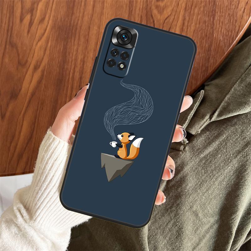 Аниме Забавный Чехол с Лисой Для Xiaomi Redmi Note 11 10 8 9 12 Pro Note 11S 10S 9S 8T Redmi 10 10C 9A 9C 9T Чехол