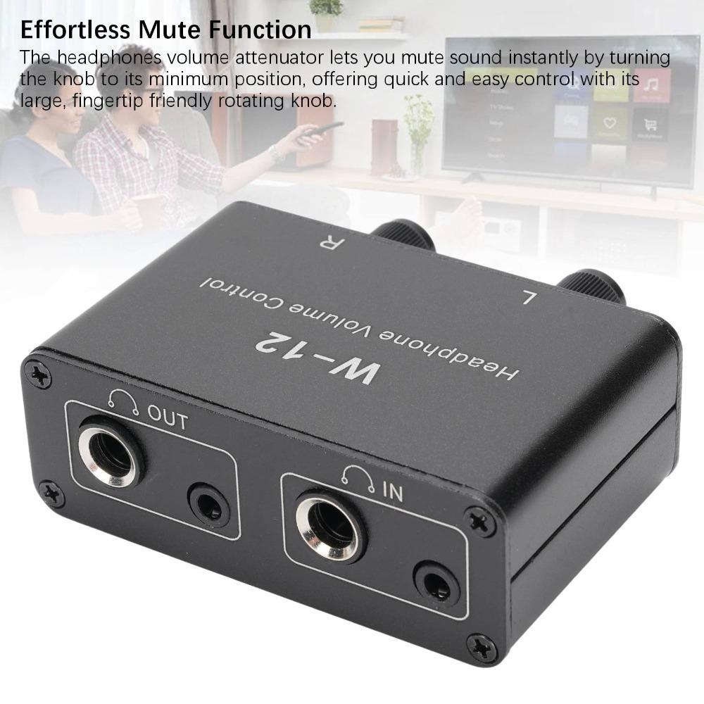 Clear Sound Quality Stereo Volume Controller Headphones Volume Attenuator for Home Studio