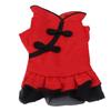 Pet Chinese Style Suit Spring and Summer Cotton Qipao Costume for Pet Puppy and Cats