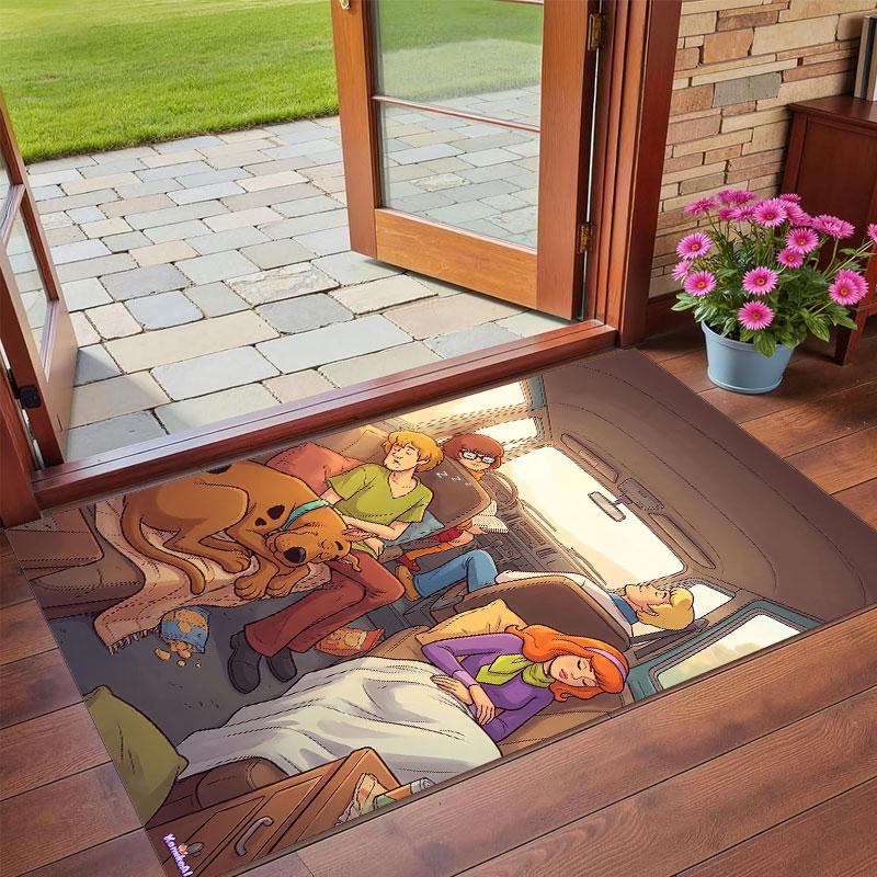 Crystal Velvet Rug Soft Non Slip Indoor Floor Mat Home DecorScooby-Doo
