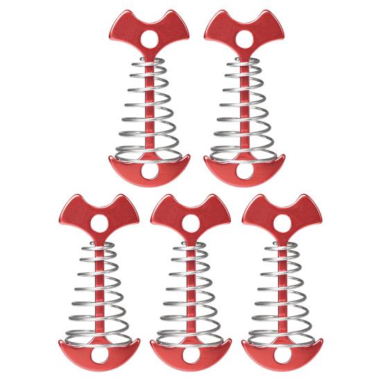 5 шт. пружинные пряжки для палаток, устойчивые к коррозии, палатка Fishbone, нескользящая конструкция, нержавеющий шнур для натяжения веревки
