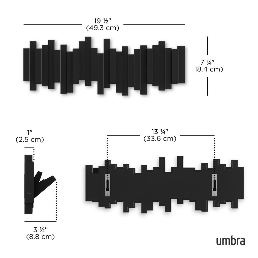 Официальный настенный крючок-вешалка Umbra, идеален для хранения пальто и для прихожих, комнат, спален. Множество крючков, вешалка для шляп, сумок и многого другого.