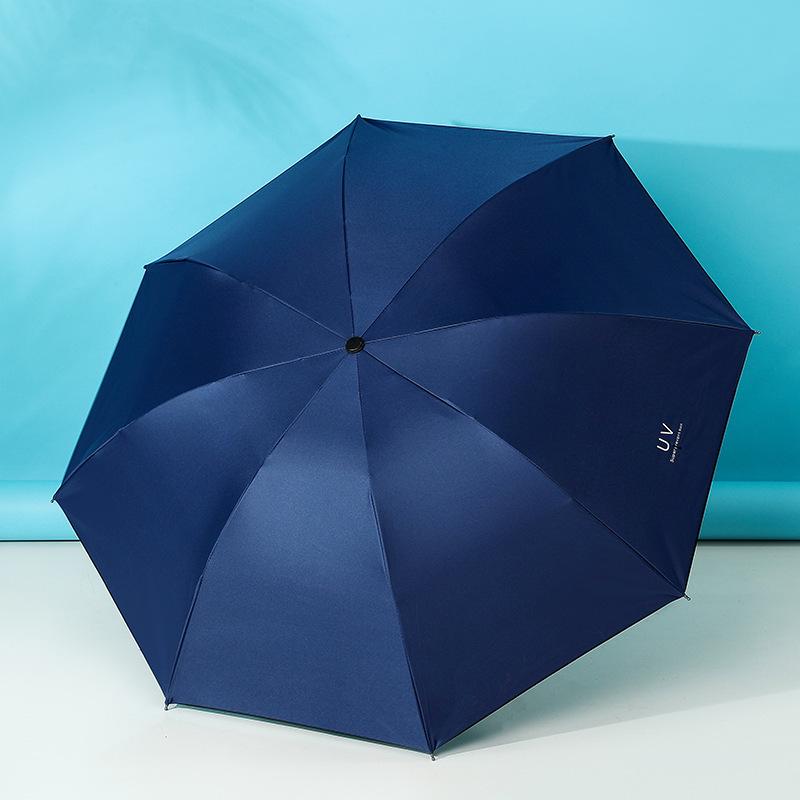 Twelve-Bone Extra-Large Dual-Use Manual Umbrella with Black Glue Sunscreen