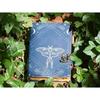 Blank Spell Book of Shadows Vintage Handmade Leather Journal Luna Moth Print 7X5