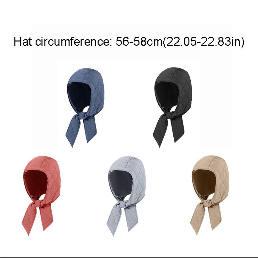 Lightweight Beanies Hats Quilted Windproof Scarf Hat Fashion Pullover Cold Hats