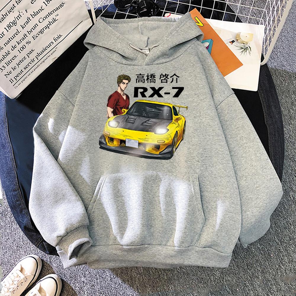 Худи Манга Fujiwara Tofu Shop Мужское Женское FD RX7 Кейсуке Такахаши Топы Толстовка с Капюшоном Свободный Флис