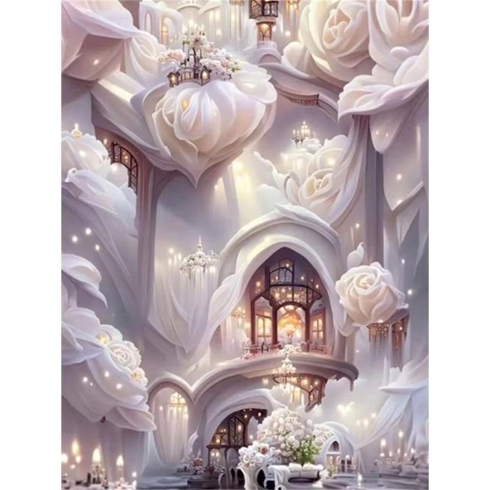 DIY Алмазная картина Экзотический цветок Набор для вышивки крестом Мозаичное искусство Алмазная картина Полный круг Алмазное украшение для дома