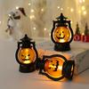 Halloween Hanging Pumpkin Light LED Ghost Candle Light Vintage Mini Oil Lamp Non-rechargeable Button Cell Home Decor Horror Prop
