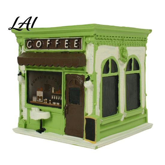 Unique Gift for Book Lovers Retro Bookstore Candle Holder Resin Coffee House Stand or Handcrafted Desktop Display Gift Tabletop Ornament Home Table