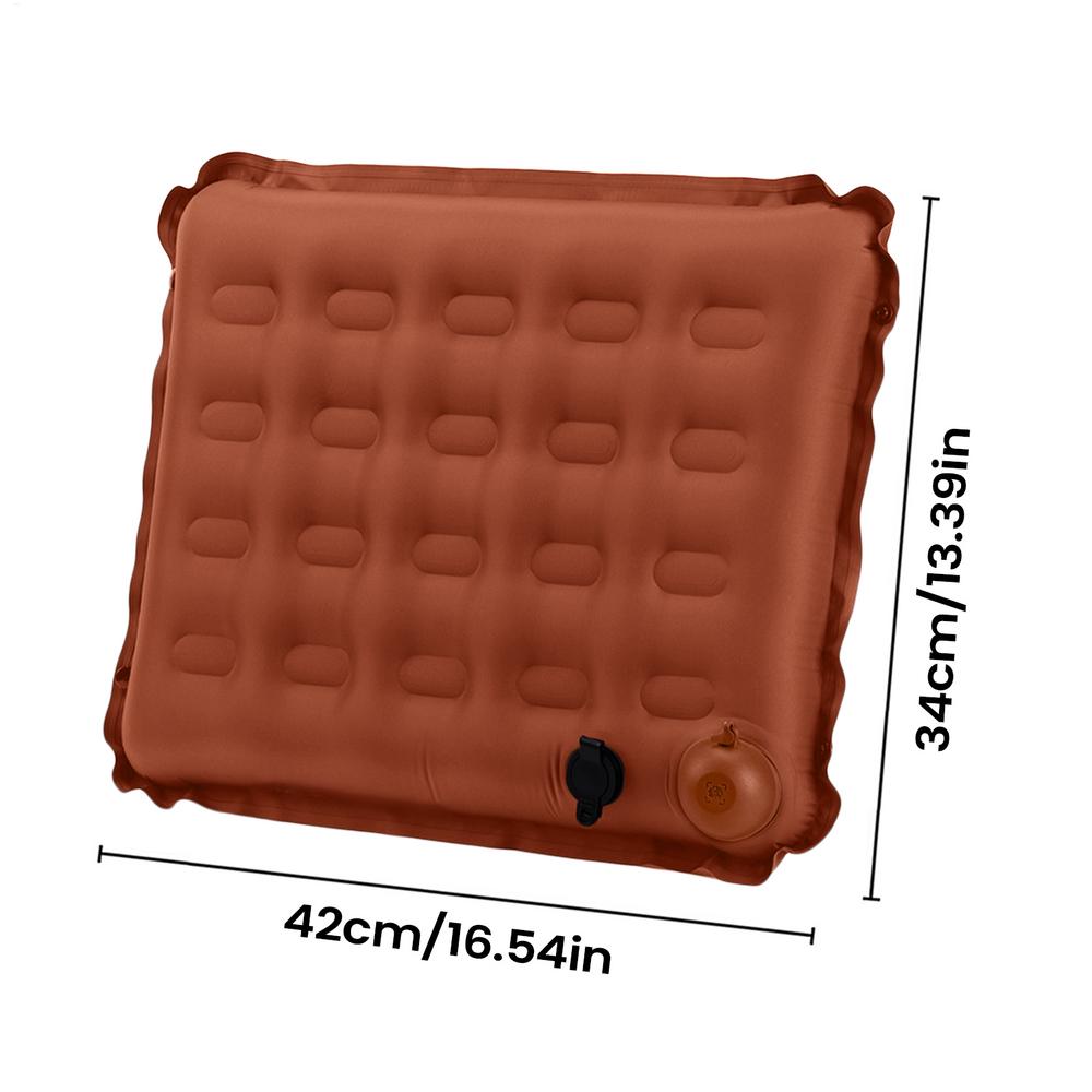 Self-Inflating Stadium Seat Cushion With Reflective Strip & Back Support, Portable Blow Up Chair For Outdoor Sports Events Camp
