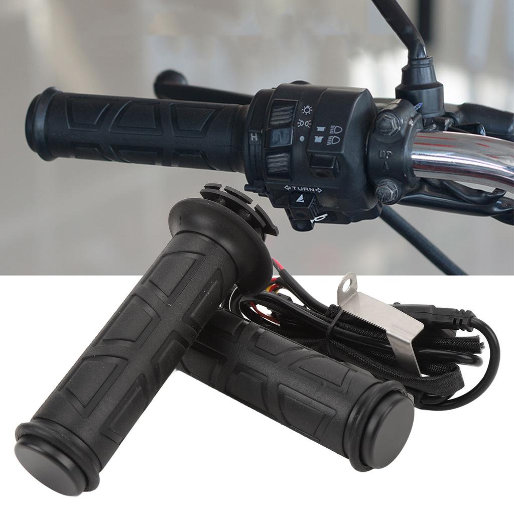 Рукоятки руля мотоцикла с подогревом, водонепроницаемые, DC12V, резиновые, электрические, с регулировкой