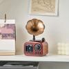 Wood Color Gramophone Music Box Plastic Photography Props  For Home and Office Decor