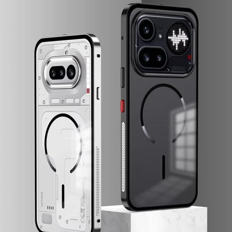 Для Nothing Phone 4A Pro Чехол-накладка с защитой объектива из металлического сплава Для Nothing Phone 4A Чехол с поддержкой беспроводной зарядки из твердого ударопрочного акрила