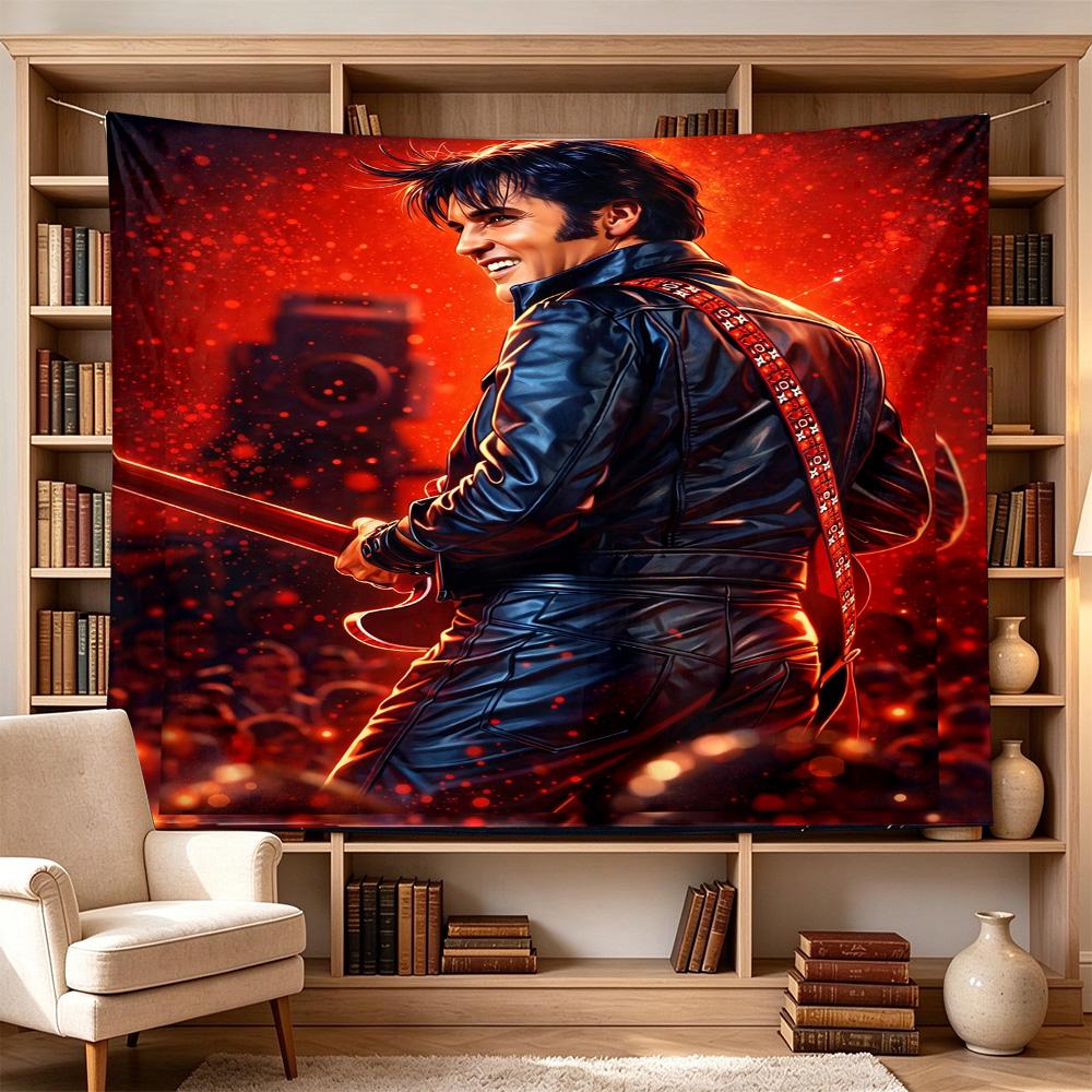 Elvis Presley Performance Large Decorative Tapestry, Great Holiday Gifts, Photo Backdrop for Bedroom Dorm Parties,Perfect Gift