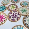 Round Rattan Coaster Colorful Dining Table Protector Pad New Mug Placemat  For Coffee Tea Hot Drink