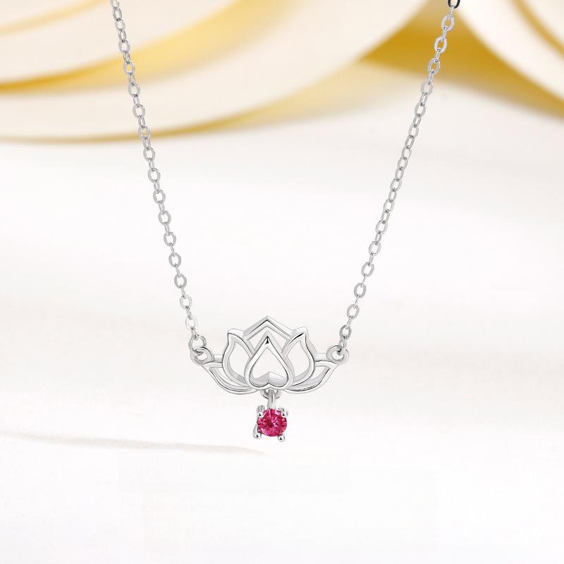 Ожерелье в виде лотоса, женская мода, ретро, новый китайский стиль, полое ожерелье в виде лотоса, ниша, дизайн, цветок, женское