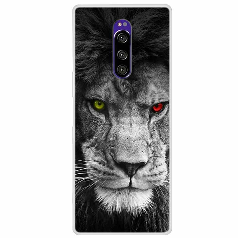 Чехол для Sony Xperia 1 Роскошные Животные Прозрачная Крышка для Sony Xperia1 XZ4 SO-03L SOV40 J8110 J9150 J8170 Корпуса Чехлы для Телефона