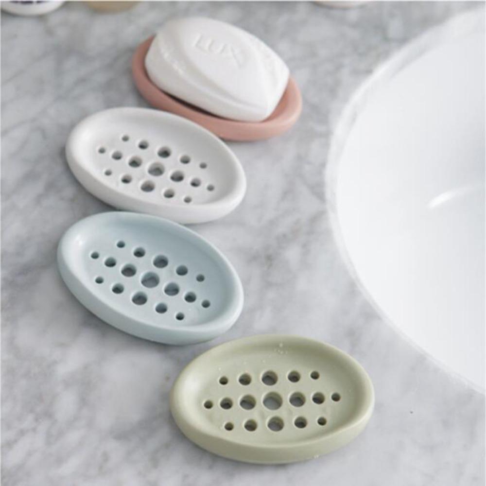 Non-slip Soap Container Tray Case Bathroom Storage Plate Soap Dish Soap Holder Storage Box