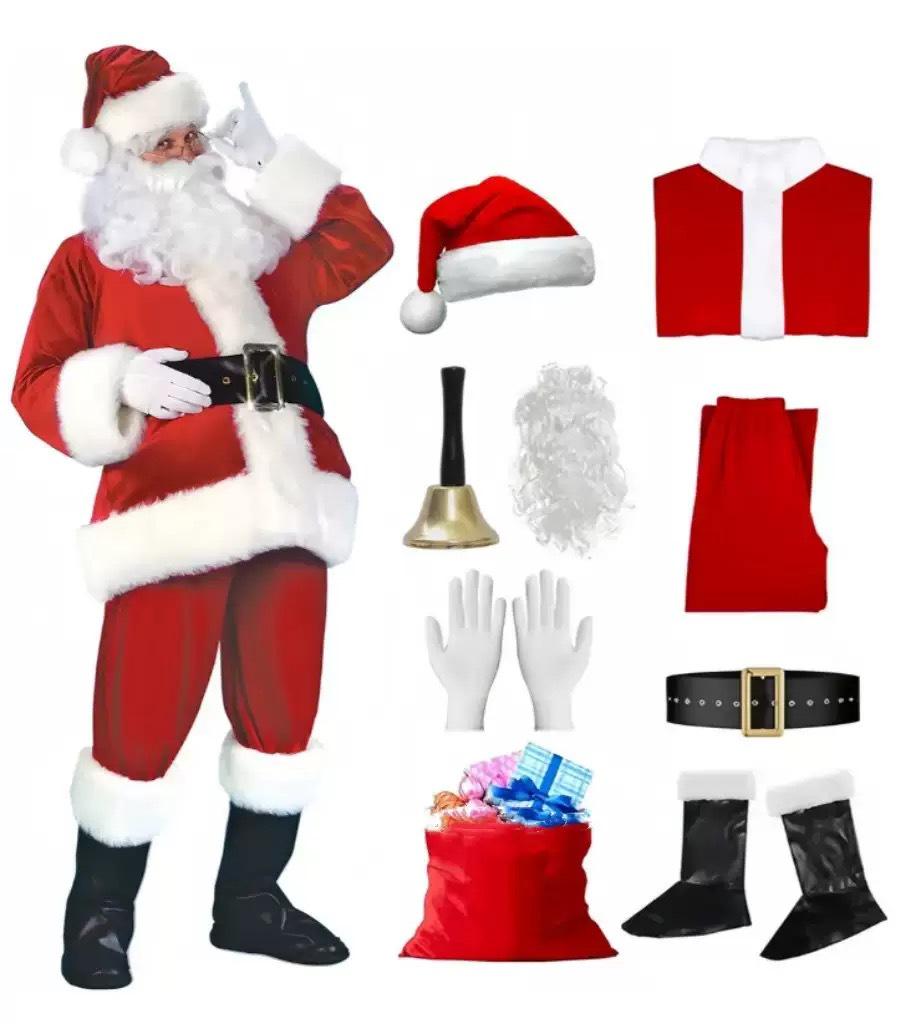 Santa Claus Plus Size Extra Thick Christmas Costume - Classic Style