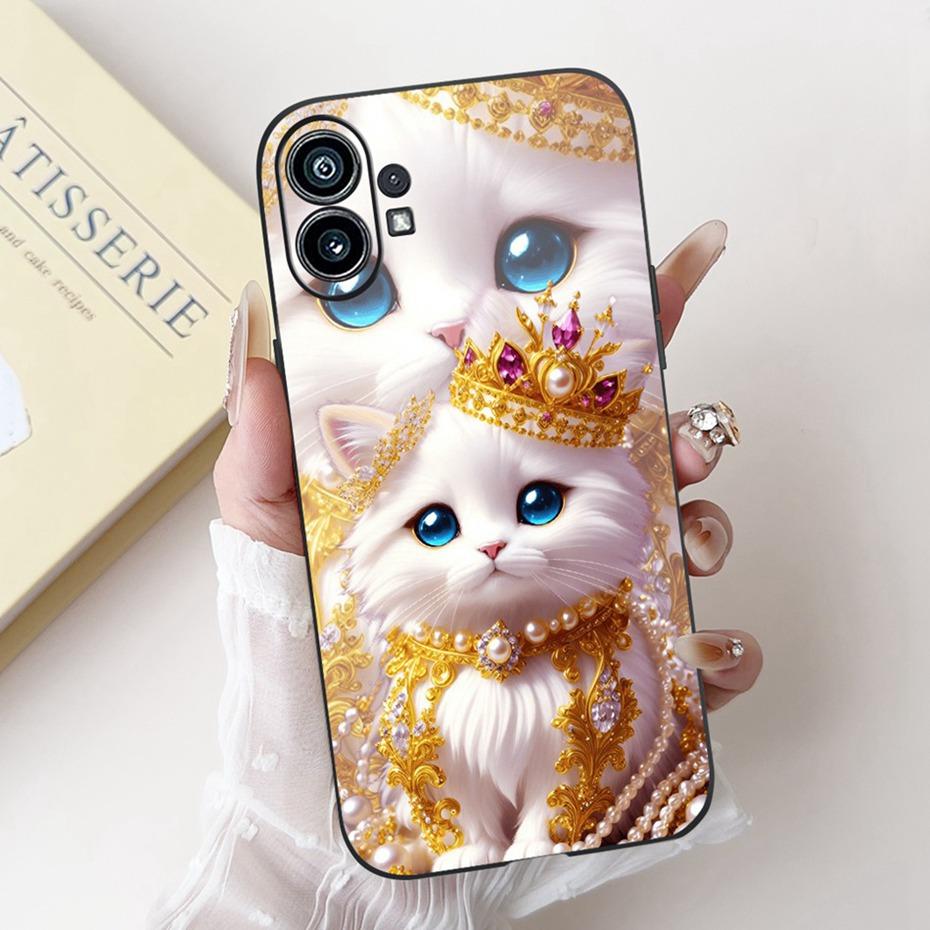 Модный Чехол-Картина Для Nothing Phone (1) Черный Мягкий Силиконовый Чехол Для Nothing Phone One Phone1 Чехлы Бамперы