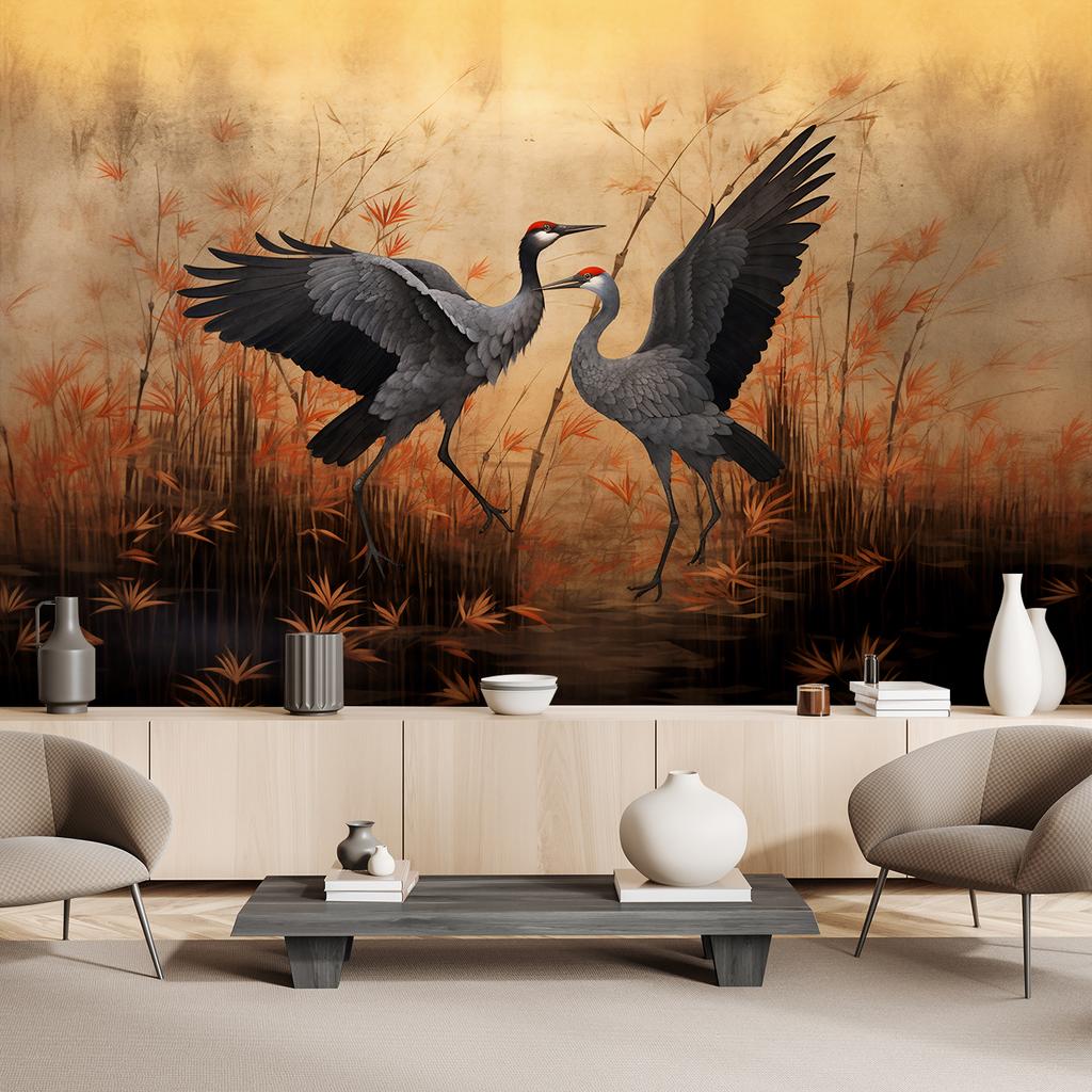 Wallpaper Crane Nature Birds