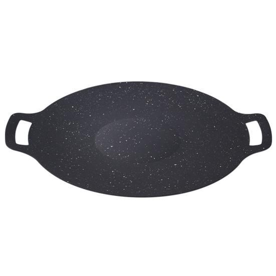 Сковорода для гриля с антипригарным покрытием, многофункциональная, легкая, круглая, для выпечки, гриля, быстрого нагрева, походный поднос с ручкой