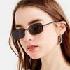 Small Vintage Shades Rectangle Sunglasses For Women Men Metal Frame Eyewear Outdoor Sun Glasses