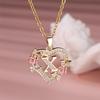 Trendy Love Heart Flower 26 Letters A-Z Pendant Necklace Vintage Gold Color Chains Necklaces For Women Wedding Jewelry Girl Gift