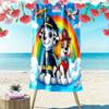 Colorful Pups In Harmony Print Beach Towel, Quick Drying, Suitable for Travel, Outdoor Sports, Jogging, the Beach and Swimming, Gift