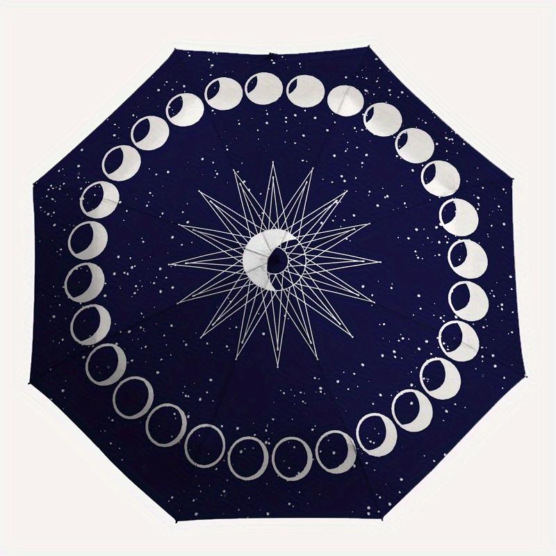 Mystical Moon Phases: Celestial Art for Your SpaceUmbrella, Portable 3-Fold Compact Umbrella,Christmas Gift ES443