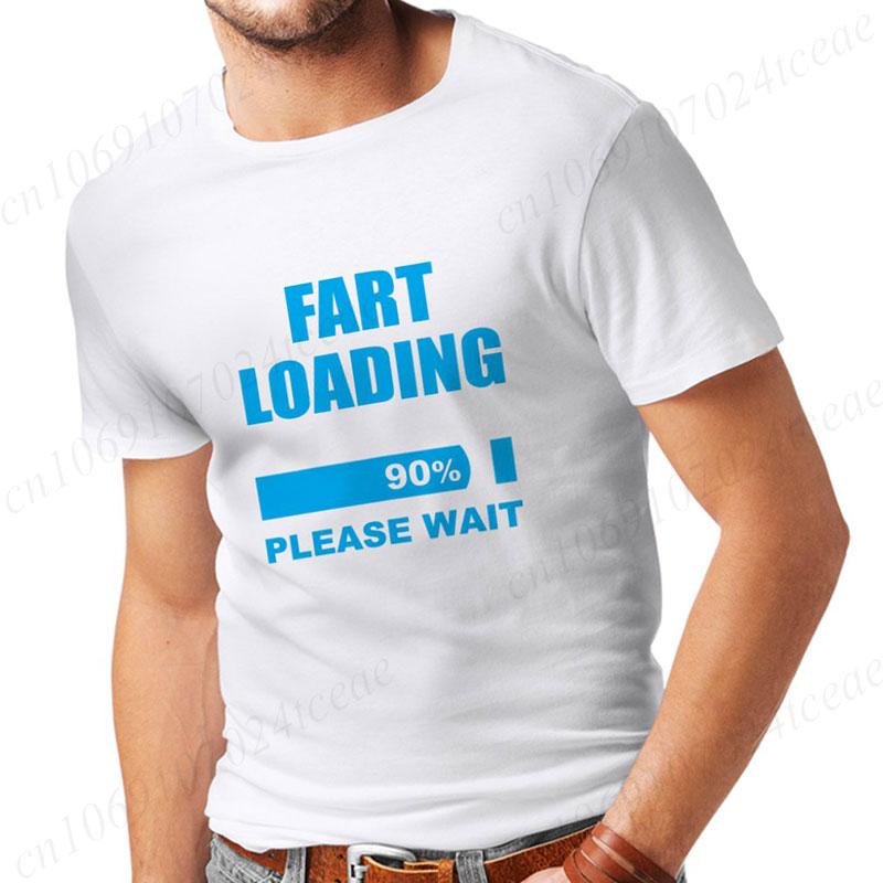 Мужская футболка Fart Loading Please Wait Принт Футболки Папа Джокер Футболка Одежда Оверсайз Мужская Одежда Смешной Прикол Веселый Подарок