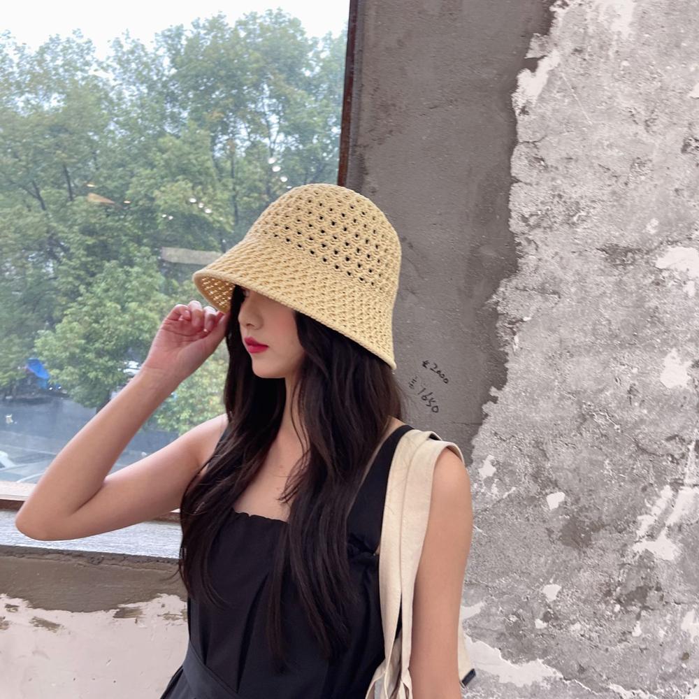 Модная складная однотонная солнцезащитная кепка с козырьком для пляжа, шляпа от солнца, панама, женская соломенная шляпа