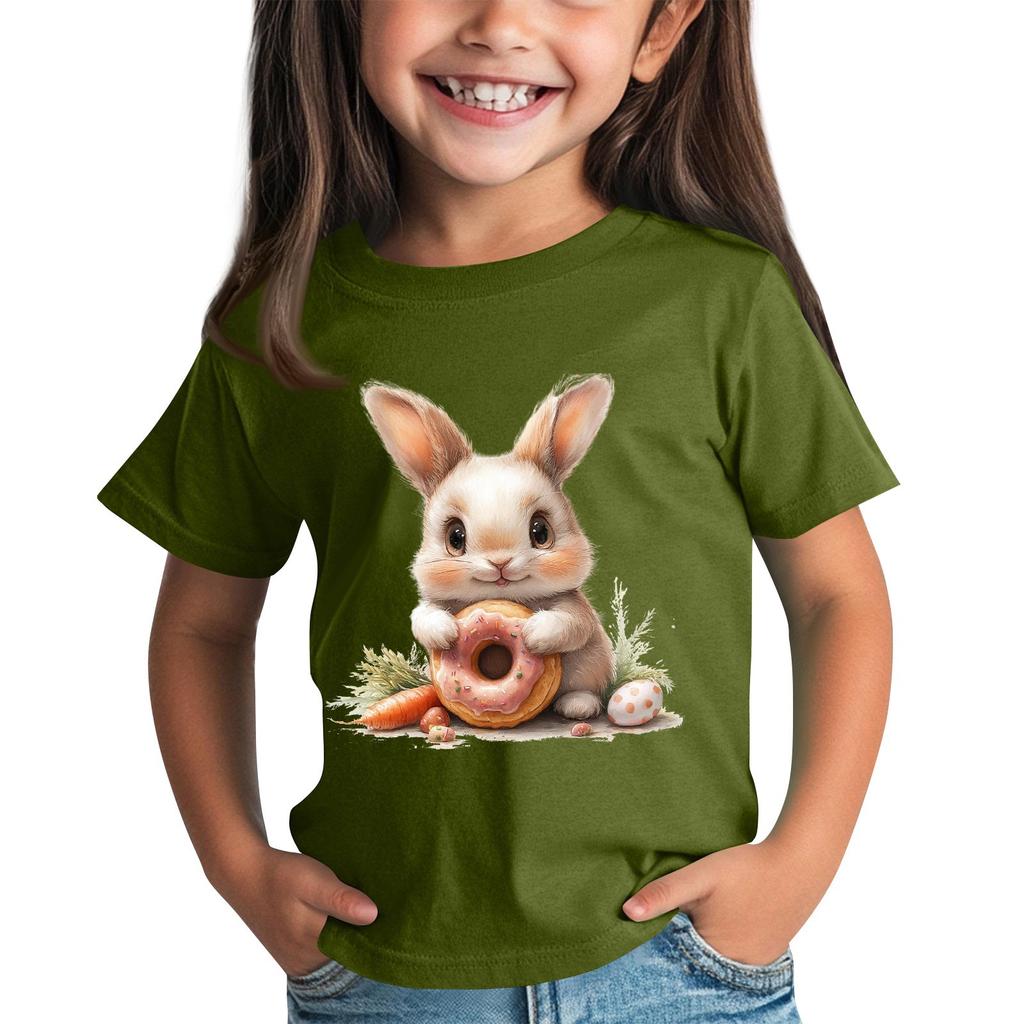 Toddler Girl Boy T-Shirts Kids Top Boys And Girls Printed Short Sleeved T-shirt 2-12Y