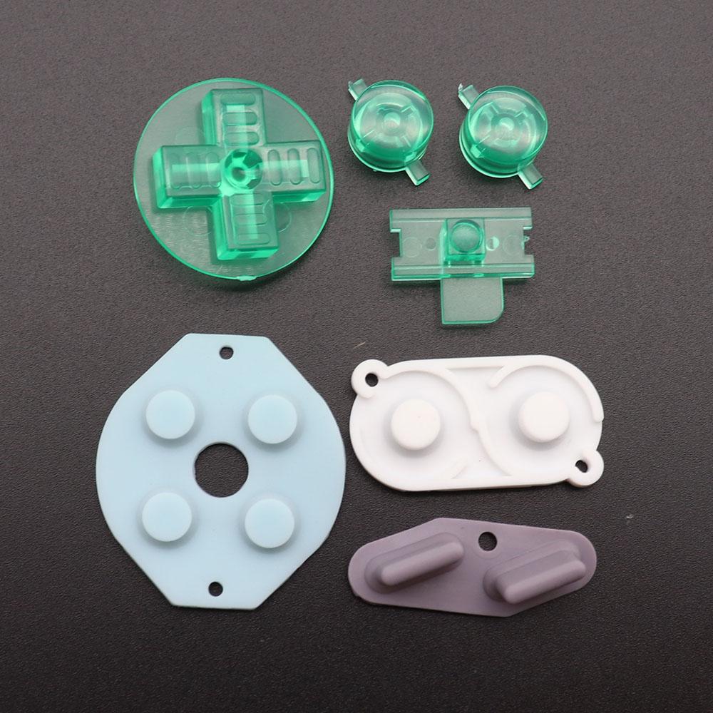 Многоцветные кнопки для Gameboy Classic GB Кнопки для GBO DMG DIY для Gameboy Кнопки AB и резиновые токопроводящие кнопки D-pad