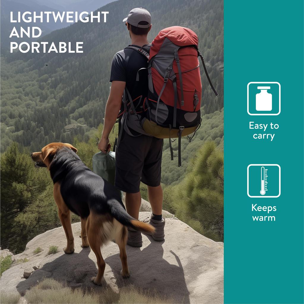 Navaris Собака Спит 100см Складная Кровать для Собак и Подходит для Наружных Температур от до Мешок, Диаметр, Зеленый, Кошки, Кемпинг, 10°C -5°C