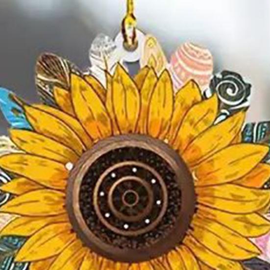 Подвесной автомобильный орнамент в виде подсолнуха, симпатичное ретро-украшение для салона автомобиля в виде подсолнуха, многофункциональный брелок для зеркала заднего вида