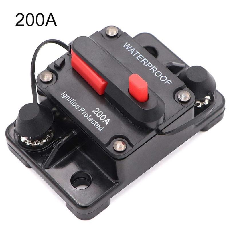 30A-300A Car Waterproof Circuit Breaker Auto Overload Protection Self-recovery Fuse Manual Recovery Audio Power Circuit Breaker