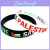 Уникальный силиконовый браслет-браслет Free Palestine, привлекающий внимание, в черно-белом цвете
