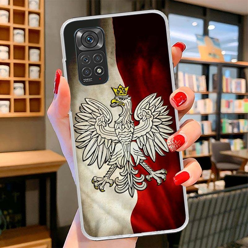 Чехол для телефона с флагом Польши для Xiaomi Redmi Note 15 14 13 12 11 10 Pro Plus 14S 12S 11S 11T 11E 10S Мягкий чехол-бампер Redmi No