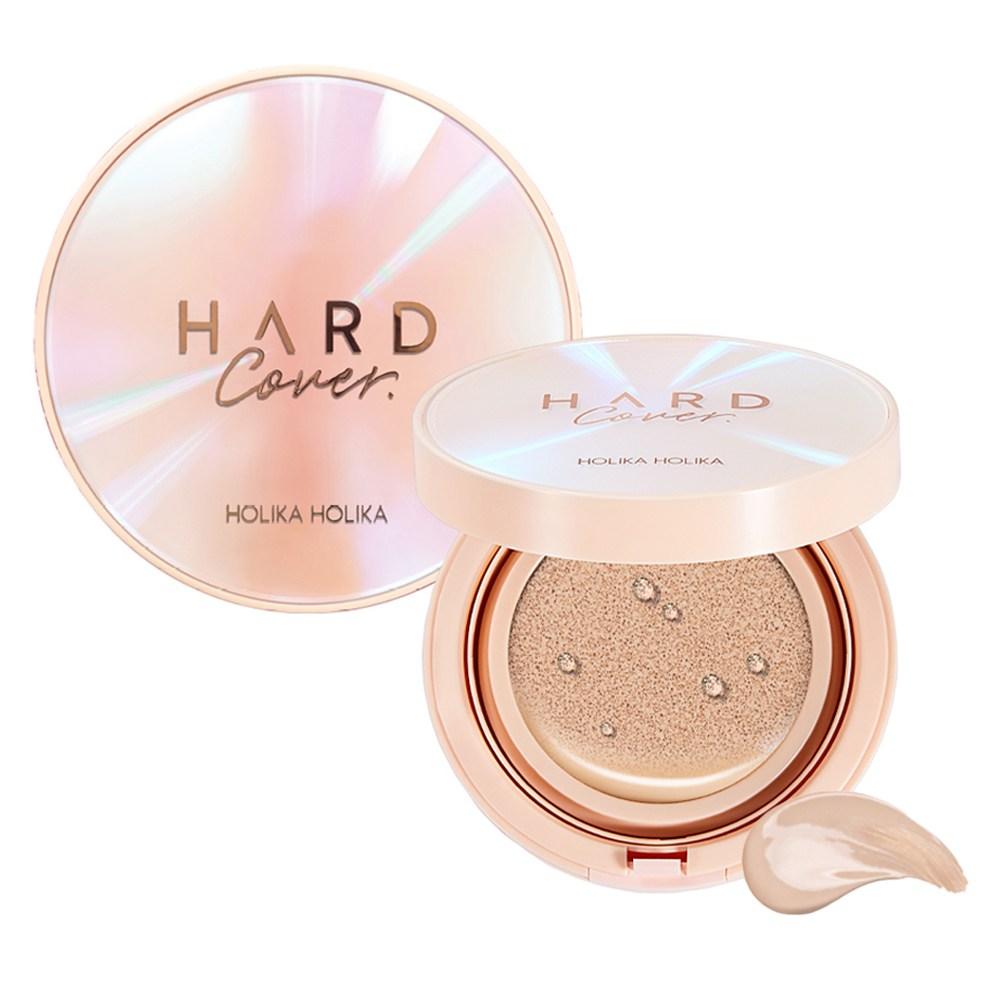 Набор: Тональный кушон Holika Holika Hard Cover Glow EX 14 г + Сменный блок 14 г, 03 Песочный слоновой кости, 1 шт