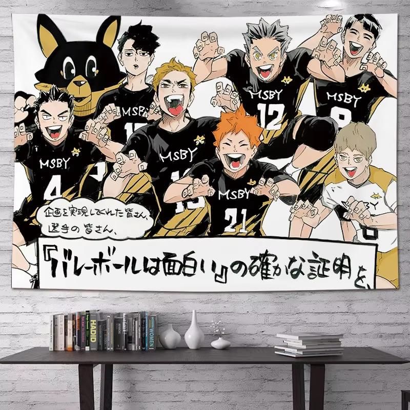 Официальный гобелен Haikyuu Волейбол Аниме Фон для Комнаты Фанатов Декор Поддержки Подарок