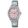 LTP-V005D-4B2 Women's Standard Stainless Steel Pink Dial 3-Hand Analog Watch
