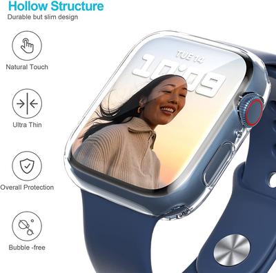 Чехол для Apple Watch Case 44 мм 40 мм 42 мм 38 мм iWatch серия SE 6 5 3 Аксессуары Защитная пленка для экрана Apple watch 8 7 45 мм 41 мм Case