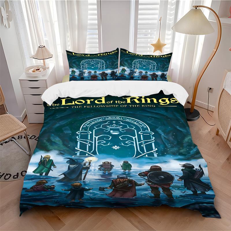 3pcs Lord of the Rings Duvet Cover Set (1 Duvet Cover + 2 Pillowcases, No Core) - Comfortable, And Breathable Bedroom Decoration yy251104027