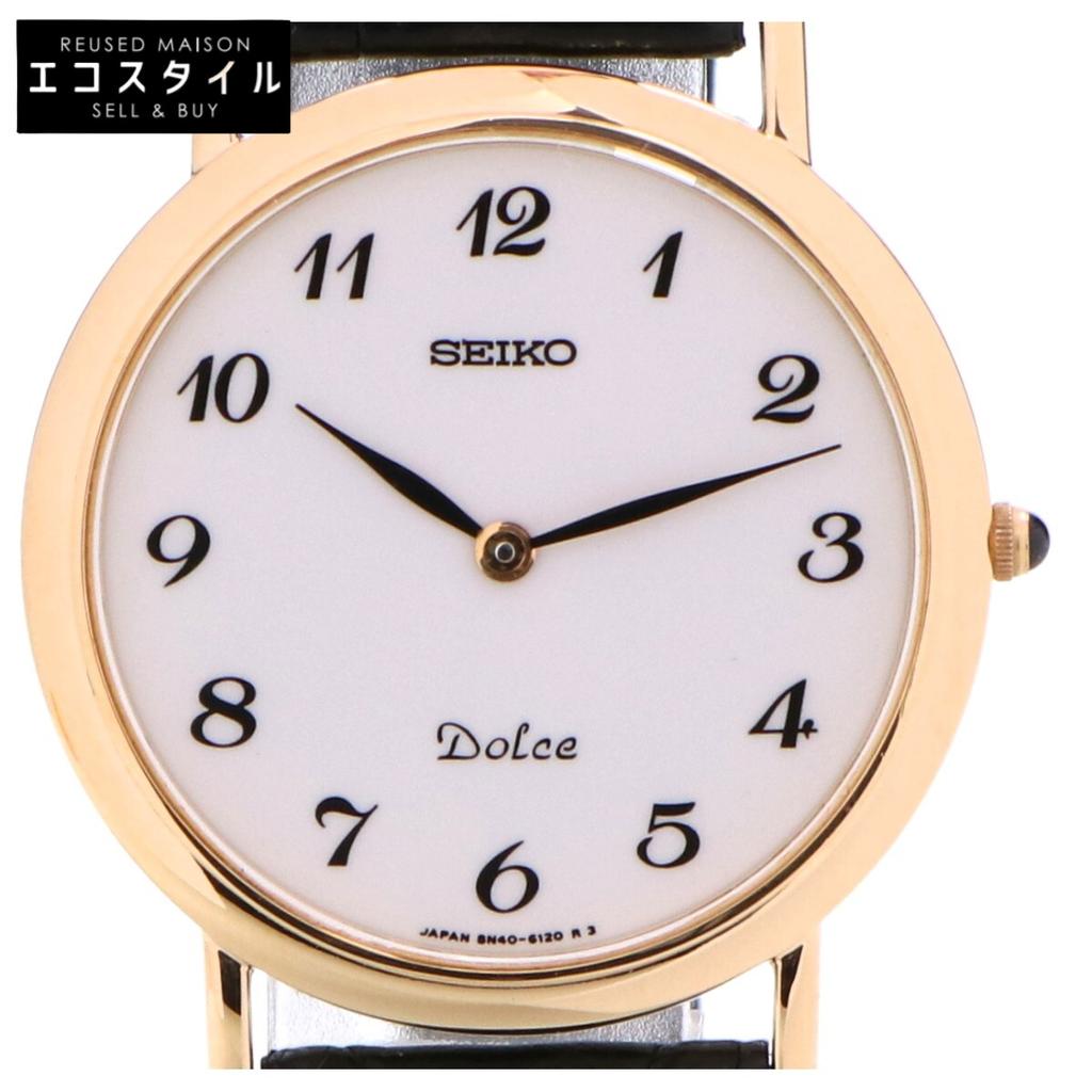 SEIKO 8N40-6080 18KT Dolce Quartz Watches Yellow GoldUsed