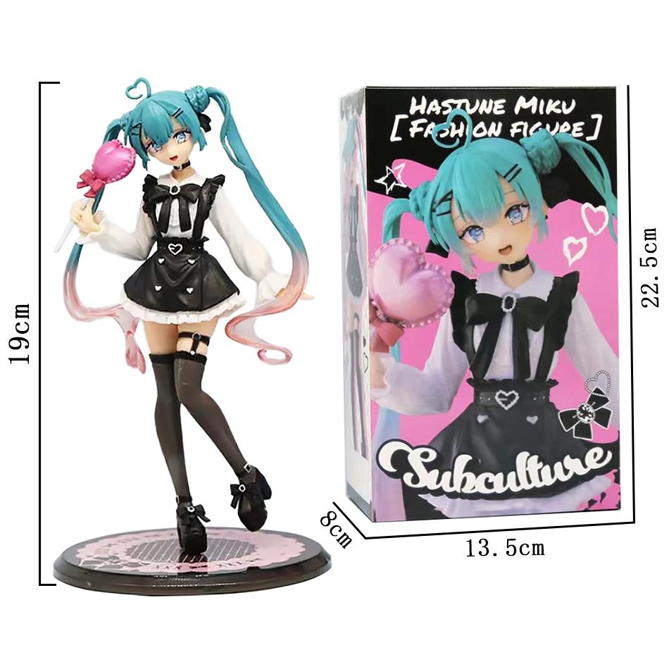 21cm Hatsune Miku Anime Figure Fashion Subclture Miku Action Figure PVC Collection Model Kawaii Girl Doll Toy Christmas Gift