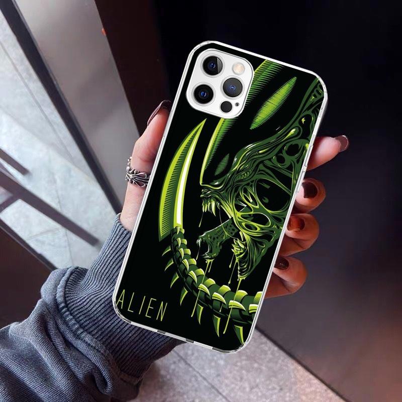 Cool A-Alien X-Xenomorph Phone Case For iPhone 17 Air 11 13 Mini 14 15 Plus 16 12 Pro Max 16E SE 7 8 Pattern Soft TPU Back Cover